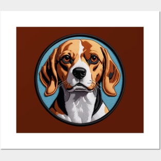 Beagle Embroidered Patch Posters and Art